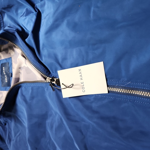 COLE HAAN WINDBREAKER ROYAL BLUE JACKET - Picture 11 of 11